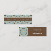 レトロは細いカードに点を打ちます スキニー名刺 (正面/裏面)