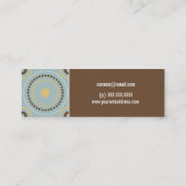 レトロは細いカードに点を打ちます スキニー名刺 (裏面)