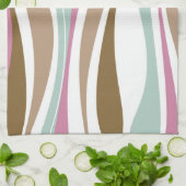 レトロは縞で飾ります キッチンタオル (折り畳み)