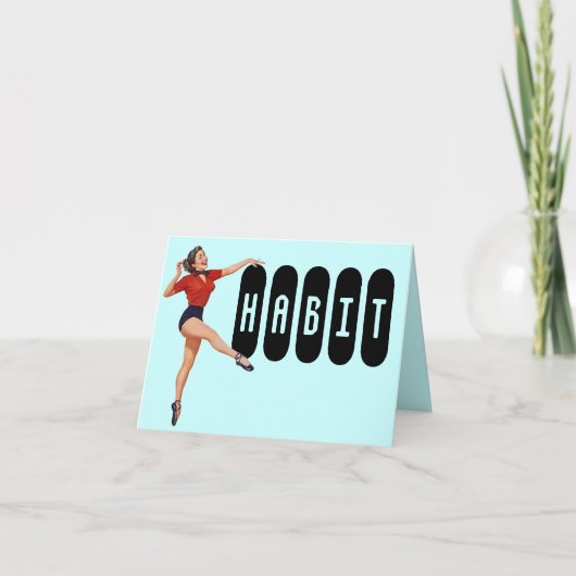 レトロは習慣用カードを蹴ったおめでとう カード (正面)