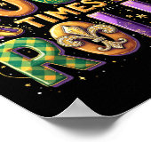 レトロは良い時間マルディ転がグラスパーティー値リスト ポスター (角)