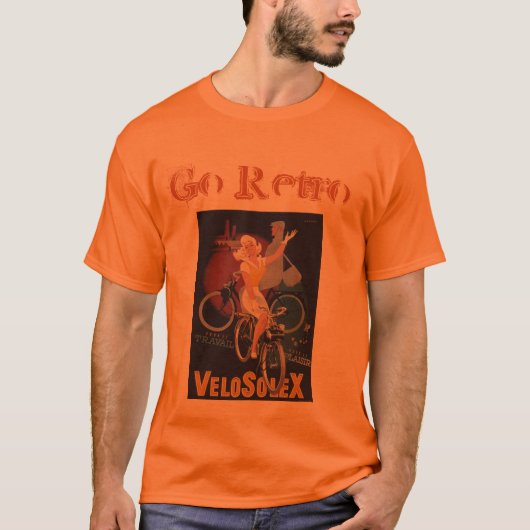 レトロは行きます Tシャツ (正面)