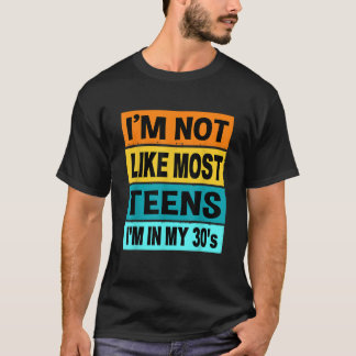 レトロは30代のシャツの10代の若者とは違う Tシャツ