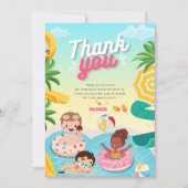 レトロは5歳の誕生日にダイビング サンキューカード (正面)
