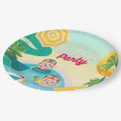 レトロは5歳の誕生日にダイビング ペーパープレート (アングル)