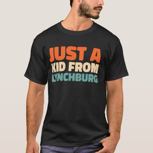 レトロはVirginia Lynchburg Americanから来たひとり Tシャツ (正面)