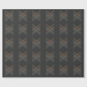 レトロばちヴィンテージドラマーミュージシャンアート ラッピングペーパー (フラット)