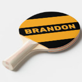 レトロひまわりバはっきりしたズ3ストライプつの名前 卓球ラケット (正面アングル)