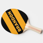 レトロひまわりバはっきりしたズ3ストライプつの名前 卓球ラケット (横)