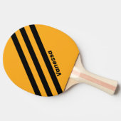 レトロひまわりバストライプズ三つの名前 卓球ラケット (横)