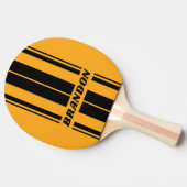 レトロひまわりバズストライプボード名 卓球ラケット (横)