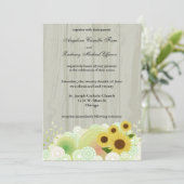 レトロひまわりフォーマル結婚式招待状 招待状 (スタンド正面)
