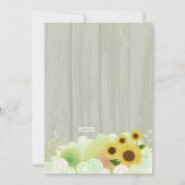 レトロひまわりフォーマル結婚式招待状 招待状 (裏面)