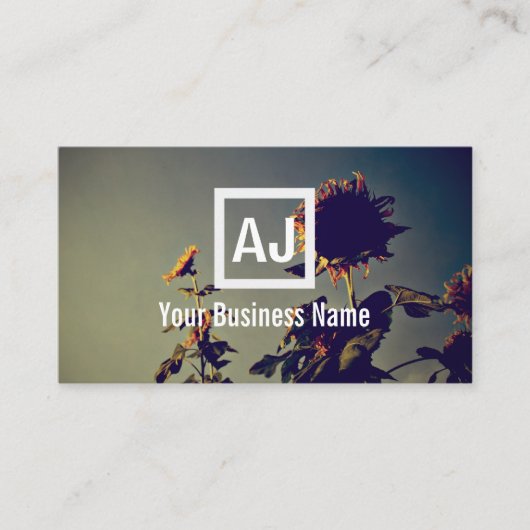 レトロひまわり撮影 名刺 (正面)