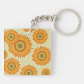 レトロひまわり キーホルダー (裏面)