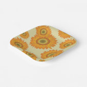 レトロひまわり ペーパープレート (傾斜あり)