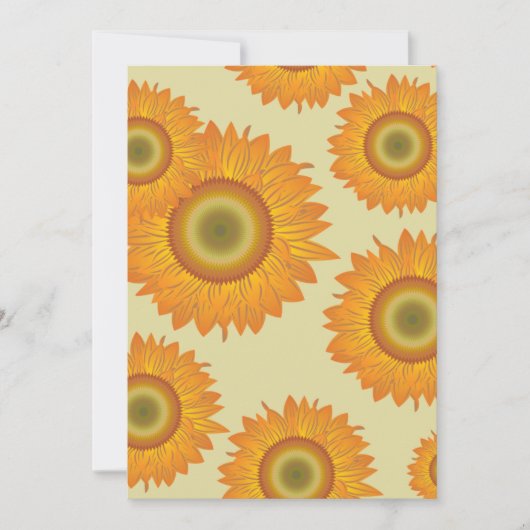 レトロひまわり 招待状 (正面)