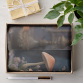 レトロふわふわの猫、アンティーク時計のデコパージュ 薄葉紙 (ギフト)