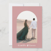 レトロほこりっぽいバラウェディングパーティー招待状 招待状 (裏面)