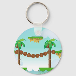 レトロまたはクラシックのプラットフォームゲーム キーホルダー