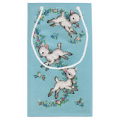 レトロまたはヴィンテージのイースター子ヒツジ スモールペーパーバッグ (裏面)