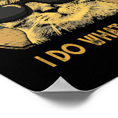 レトロやりたいことをするおもしろい猫好き ポスター (角)