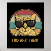 レトロやりたいことをするおもしろい猫好き ポスター (正面)