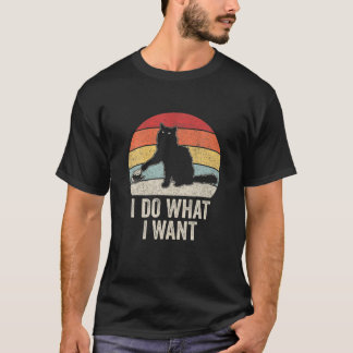 レトロやりたいことをする猫猫好きオーナーのギフトフー Tシャツ