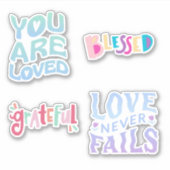 レトロやる気を起こさせるステッカーコレクション – ヴィンテージク シール (正面)