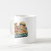 レトロよくはしゃぐビーチサン引用文サカラフルマー コーヒーマグカップ (正面左)