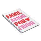 レトロよりアモールPor好意レッドとピンクトレンディー ノートブック (右側)