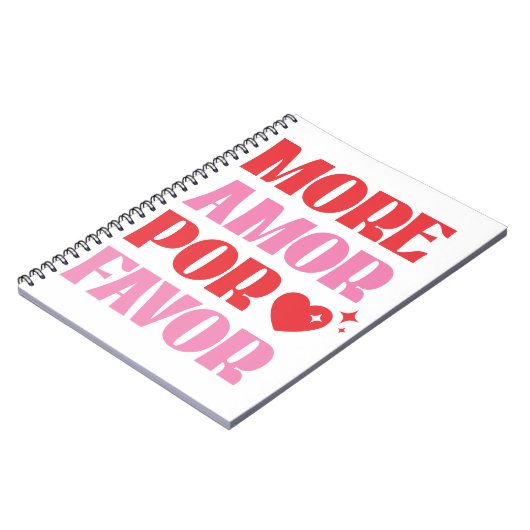 レトロよりアモールPor好意レッドとピンクトレンディー ノートブック (左側)