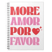 レトロよりアモールPor好意レッドとピンクトレンディー ノートブック (正面)