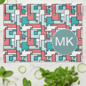 レトロれんが模様 キッチンタオル (折り畳み)