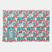 レトロれんが模様 キッチンタオル (横)