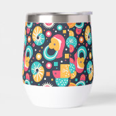 レトロをテーマにしたウォーターボトル絶縁タンブラー (左面)