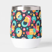 レトロをテーマにしたウォーターボトル絶縁タンブラー (背面)