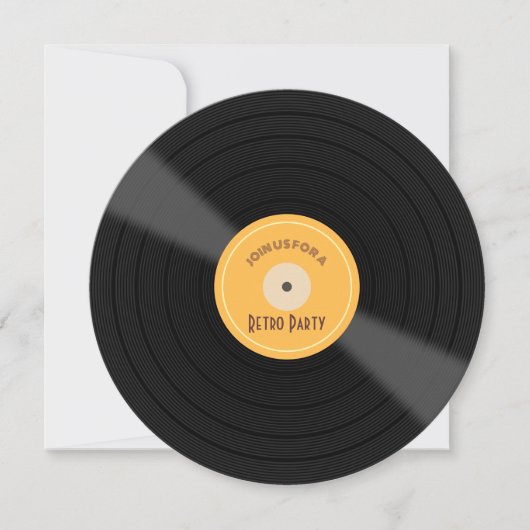 レトロをテーマにした誕生日パーティーの招待状 招待状 (正面)