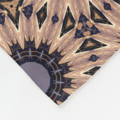 レトロをテーマはっきりしたにした灰色と茶色の開花 フリースブランケット (角)