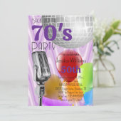 レトロを70歳の誕生日パーティーに戻す 招待状 (スタンド正面)