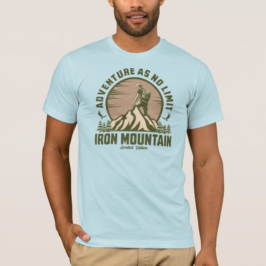 レトロアイアンマウンテンハイキング Tシャツ (正面)