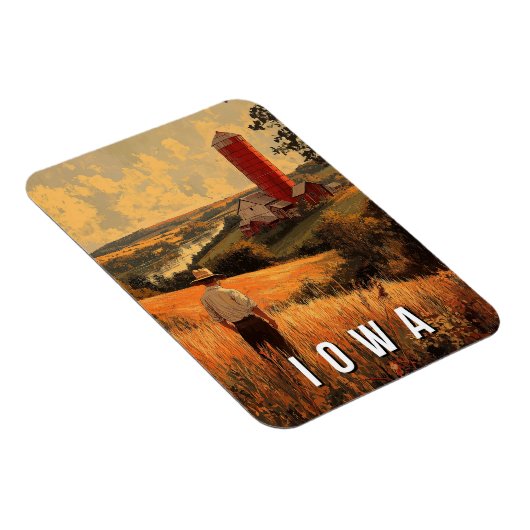 レトロアイオワ愛国心 – アメリカーナハートランド マグネット (右側)