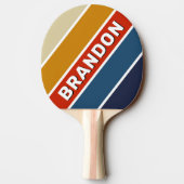 レトロアイスはっきりしたレストライプのインボー 卓球ラケット (裏面)