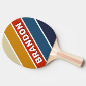 レトロアイスはっきりしたレストライプのインボー 卓球ラケット (横)