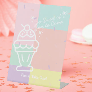 レトロアイスクリームのお気に入り 台座サイン