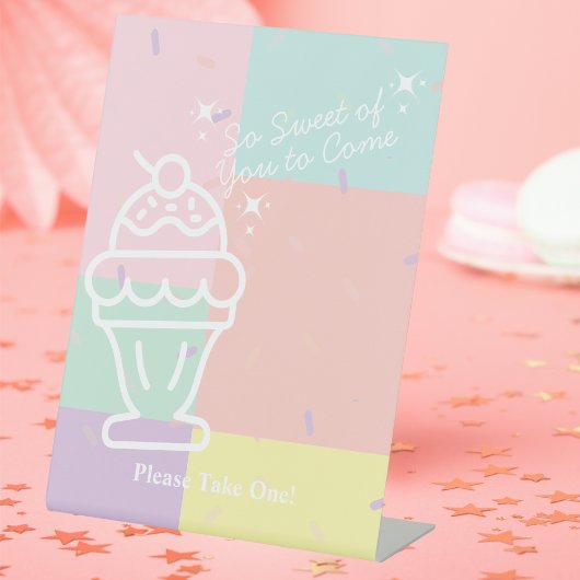 レトロアイスクリームのお気に入り 台座サイン