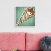 レトロアイスクリームイラストレーション キャンバスプリント (インサイチュ (リビング))