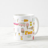 レトロアイスクリームサマーパーティー コーヒーマグカップ (正面右)