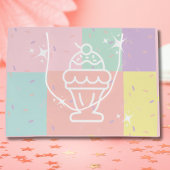 レトロアイスクリームサンデ抱き枕 ラージペーパーバッグ