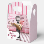 レトロアイスクリームスコップアップブライダルシャワー フェイバーボックス (オープン)